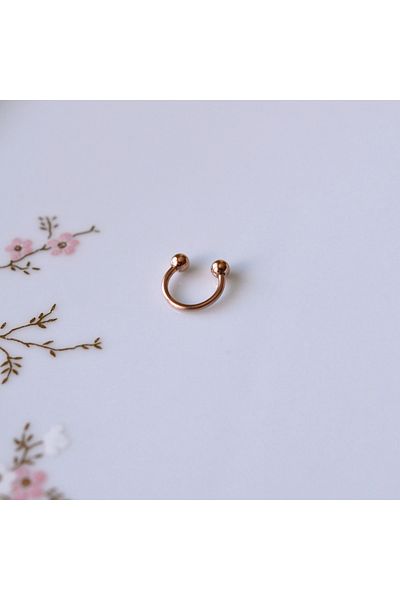 Heppii Two End Bulk Smiley Piercing 8 Mm Tragus, Helix Cartilage Lobe