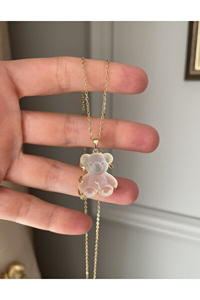 emy by emel luxury silver jewelry Çelik Ayıcık Kolye Altın Kaplama
