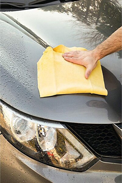 Vizyon Park Mikrofiber Profesyonel Büyük Boy Gold Gerçek Güderi Araç Kurulama...