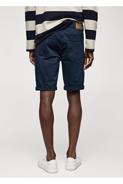 MANGO Man Dar Kesim Denim Bermuda Şort