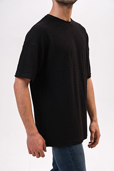 İnsane Minds قميص رجالي فضفاض كبير الحجم من القماش الملتوي