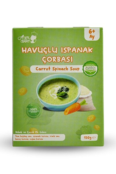 Aşçı Anne Aşçı Anne Havuçlu Ispanak Çorbası ( 6 Ay)
