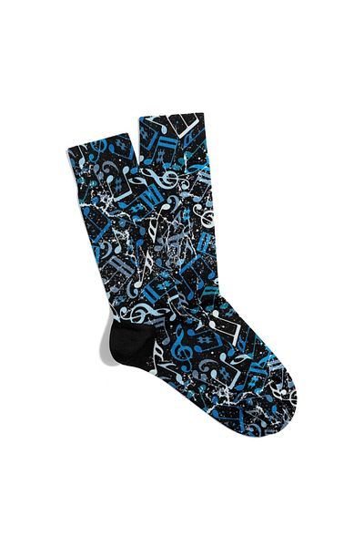 Eğlenceli Çoraplar Fun Socks Unisex Music Note Pattern Printed Socks Ecsoket341