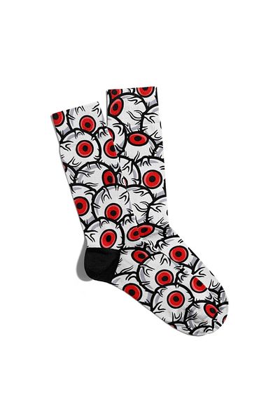 Eğlenceli Çoraplar Fun Socks Unisex Red Eye Rxz Printed Socks Ecsoket230