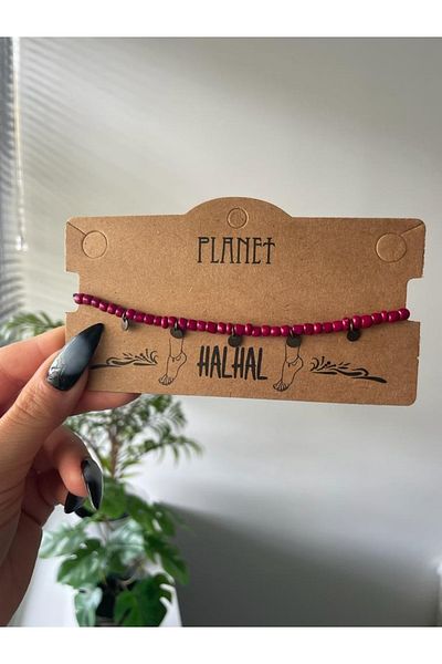 Planet Butik بورجوندي الترتر خلخال أصيلة