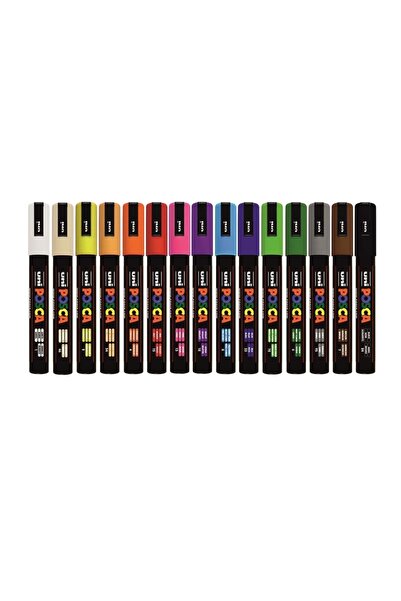 Uni Posca Posca Pc-5m Su Bazlı Boyama Markörü 15 li Set