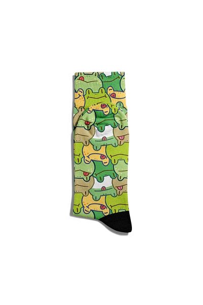 Eğlenceli Çoraplar Fun Socks Unisex Tongue Frog Popart Printed Socks Ecsoket276
