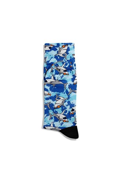 Eğlenceli Çoraplar Fun Socks Camouflage Shark Pattern Printed Socks Ecsoket362