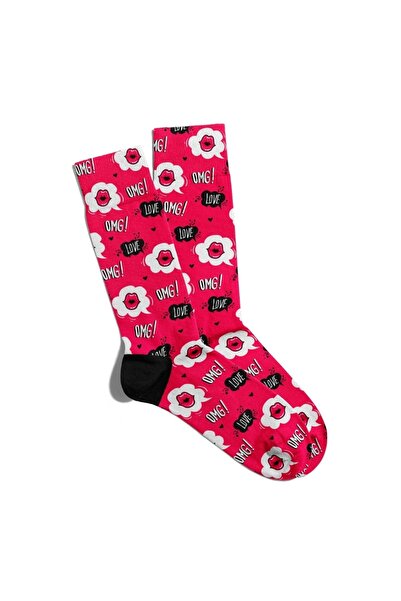 Eğlenceli Çoraplar Забавни чорапи Unisex Omg Love Printed Socks Ecsoket007