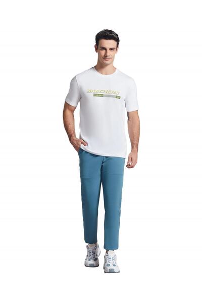 SKECHERS Ανδρικό μπλουζάκι S222247 M Big Logo Λευκό