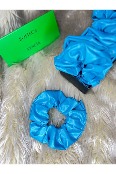 Donna Liberta Baby Blue Leather Look Bagel Λαστιχένια πόρπη Χειροποίητη μαλακή πόρπη Bagel015