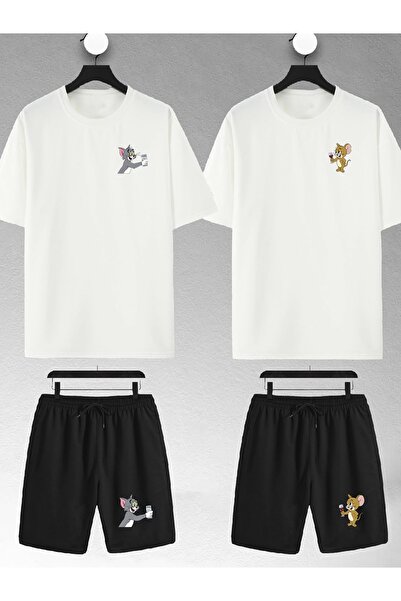 macklin Tom i Džeri Raki Štampano Unisex Oversize kroj majica i šortsevi - ko...