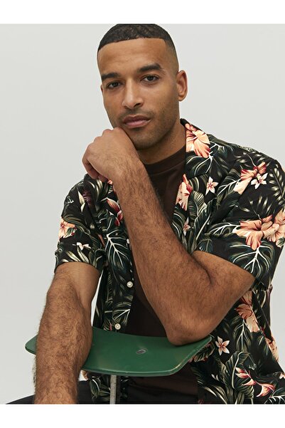 Jack & Jones Floral Patterned Short Sleeve Shirt- Jeff