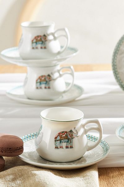 Emsan Taj Mahal Set of 6 Porcelain Coffee Cups