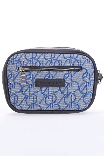 Ramsburry Unisex Lacivert 2 Bölmeli Bilek Askılı Günlük Kullanım El Çantası