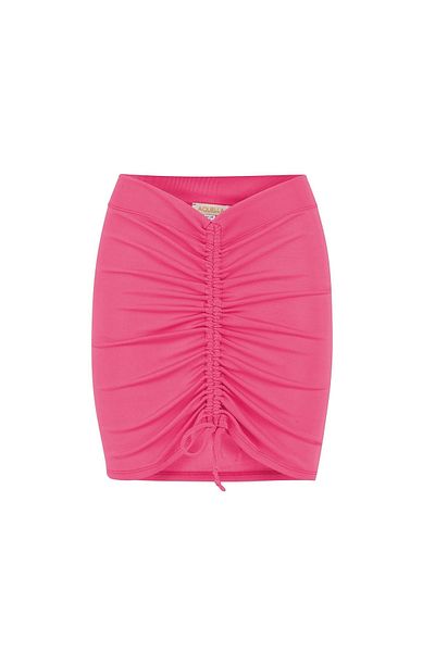 AQUELLA Gathered Pink Beach Skirt