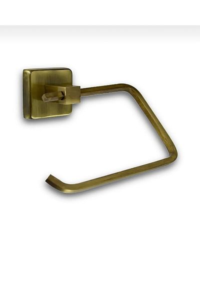 İSAOĞLU YAPI Matte Gold Toilet Roll Holder Antique Gold Toilet Roll Holder Brass Material Stainless