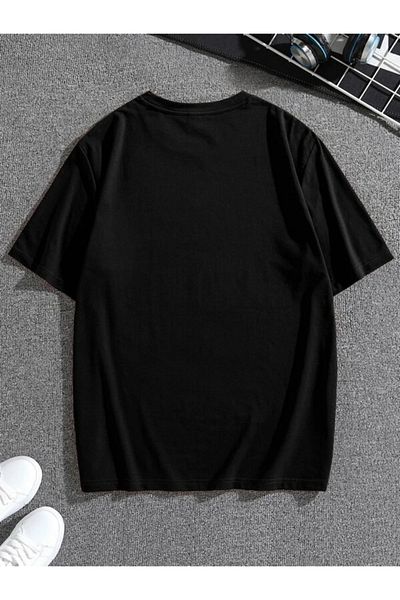 trendgar Κόκκινο μπλουζάκι με στάμπα Brooklyn Μαύρο Oversize