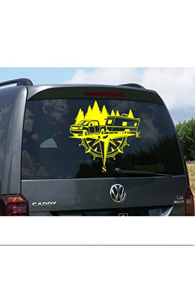 Melek Pazarı ملصق طبيعي بوصلة قافلة مقاس 30 × 30 سم