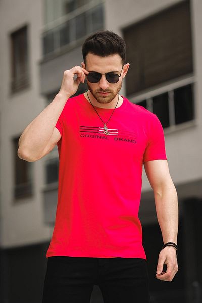 Oksit Tricou pentru bărbați din Lycra slim cu brodat de marcă
