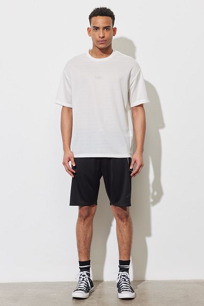 AC&Co / Altınyıldız Classics Weißes, locker geschnittenes T-Shirt mit Rundhalsausschnitt für Herren