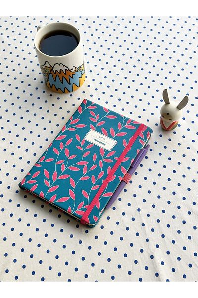Victoria's Journals Venzi Art غطاء صلب من الجلد النباتي 192 ورقة A5 80 جرام.دفتر منقط