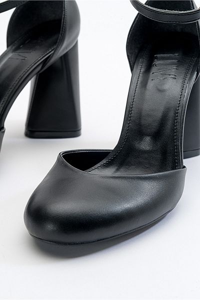 LuviShoes Pantofi cu toc înalt pentru femei Oslo Black Skin