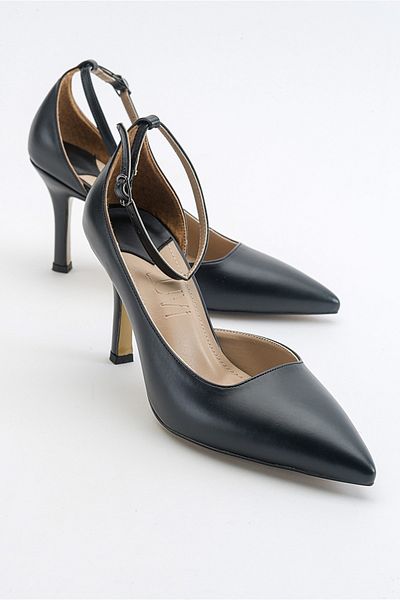 LuviShoes حذاء بكعب نسائي من Biala Black Skin