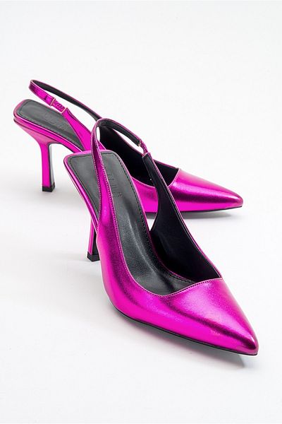 LuviShoes Tocuri înalte pentru femei Ferry Fuchsia Metallic