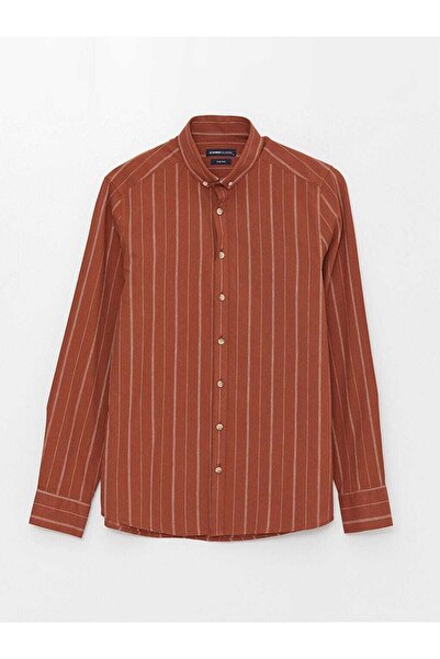 LC Waikiki Classic Regular Fit Uzun Kollu Çizgili Erkek Gömlek