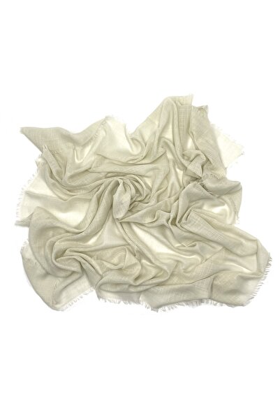 nazipek Φουλάρι Γραφής Flamed Cotton Cream 100x100cm