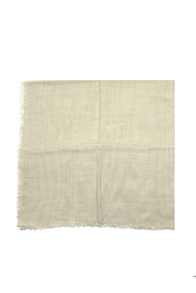 nazipek Φουλάρι Γραφής Flamed Cotton Cream 100x100cm