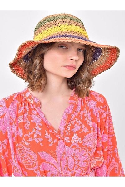 Saria Moda Straw Knitted Women's Hat