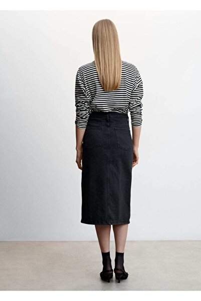 MANGO Woman Midi Denim Etek