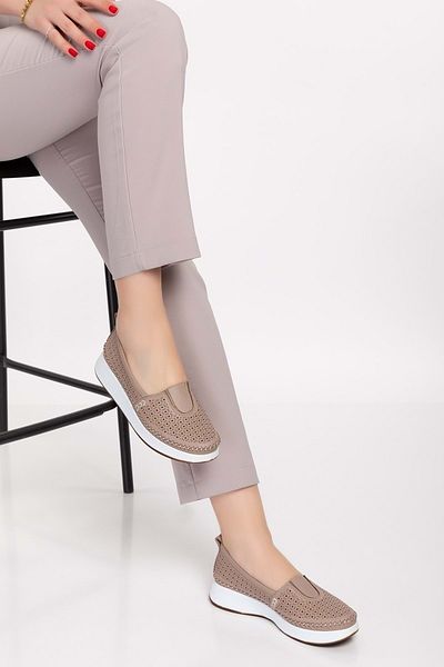 Gondol Pantofi de vară confortabili din piele naturală Kla.14 - nurcă - 36