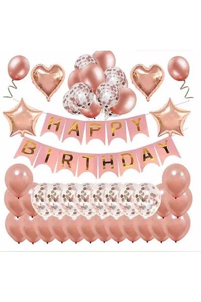 DÜVENCİ TİCARET Çıtıpitıstore Rose Concept Balloon Set