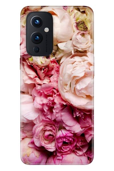 Oneplus 9 Kılıf Modern Tasarım Silikon Desenli Kuru Çiçek