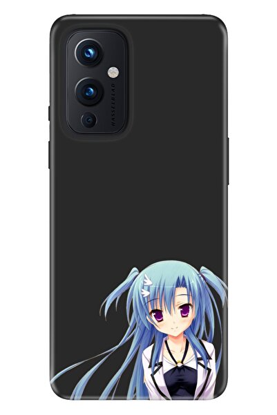 Oneplus 9 Kılıf Modern Tasarım Silikon Desenli Mavi Anime Kız