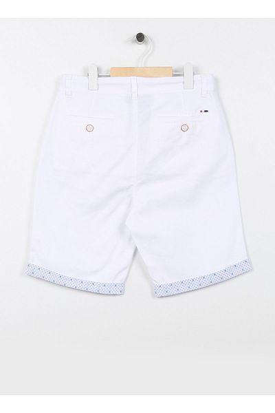 U.S. Polo Assn. Λευκό ανδρικό σορτς Lersley - Κανονική μέση