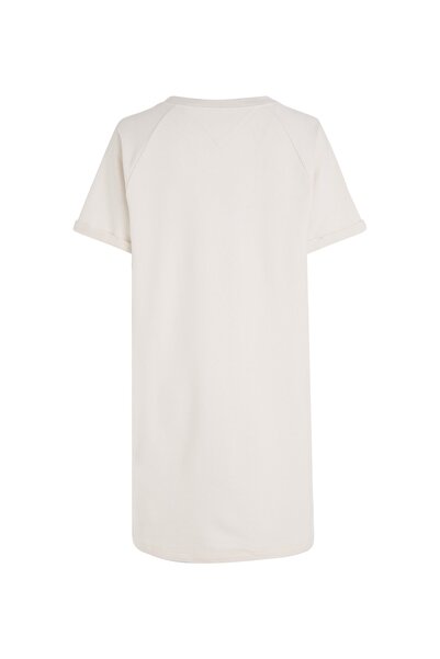 Tommy Hilfiger Bisiklet Yaka Bej Midi Kadın Elbise Ww0ww38629ac0