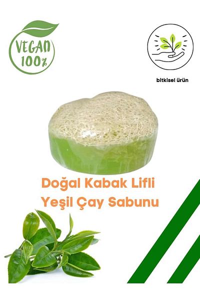Karşı Köyden Natural Pumpkin Fiber Green Tea Soap 100 G