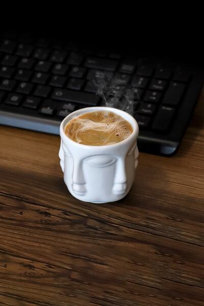 H Hediye Hemen Ceramic Adler White Face's Coffee Cup