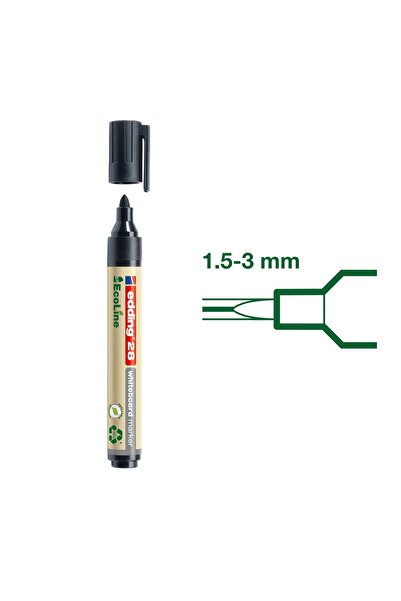 Edding 28 Ecoline Doldurulabilir Beyaz Tahta Kalemi Siyah 1 Adet