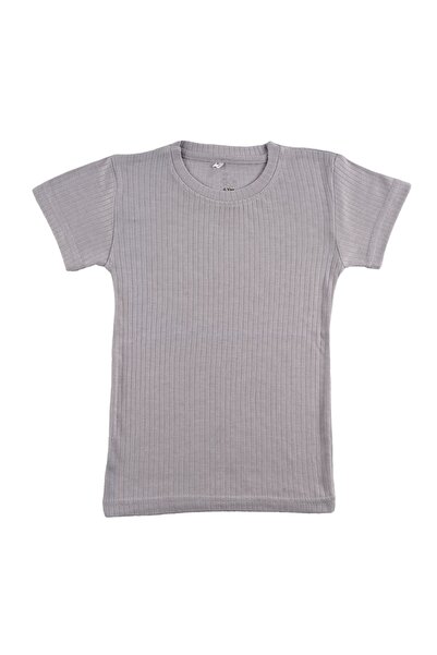 By Cwhr Bycwhr Cotton-Viscose Short Sleeve Children's Badi Ribbed Short Sleeve Boys' Badi Ribbed Girls' Badi