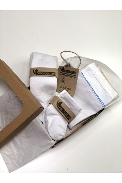 neocotton طقم صغير للأطفال حديثي الولادة (1 قطعة جوارب طويلة، 3 أزواج من الجو...