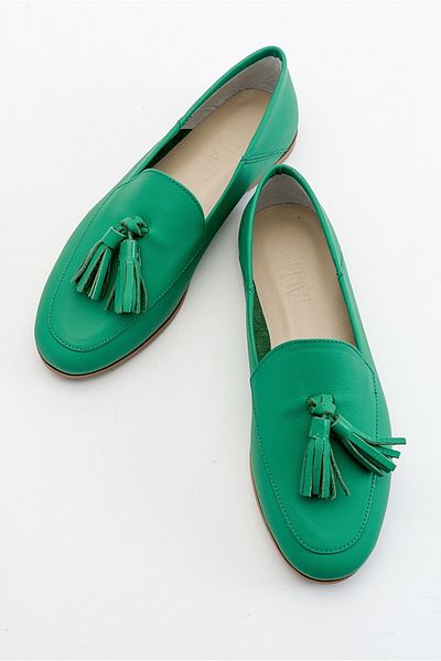 LuviShoes F04 Dunkelgrüne Lederschuhe aus echtem Leder