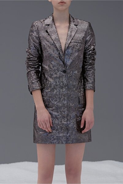 St Regga Parlak Deri Elbise