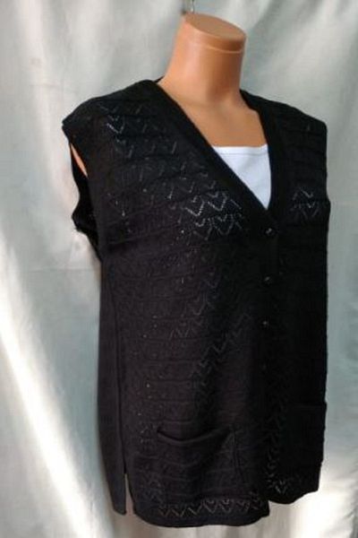 GÜZEL KAMAN Mercerized Black Vest 2 Pockets Slits Stylish Elegant Quality Useful Four Buttons Beautiful