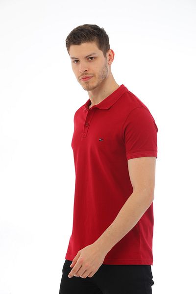 ALİNDA Men's Cotton & Lycra Polo Neck Short Sleeve Knitwear Banded T-Shirt