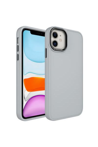 Rivor Apple Iphone 11 Kılıf Metal Çerçeve Hassas Butonlu Renkli Içi Kadife La...